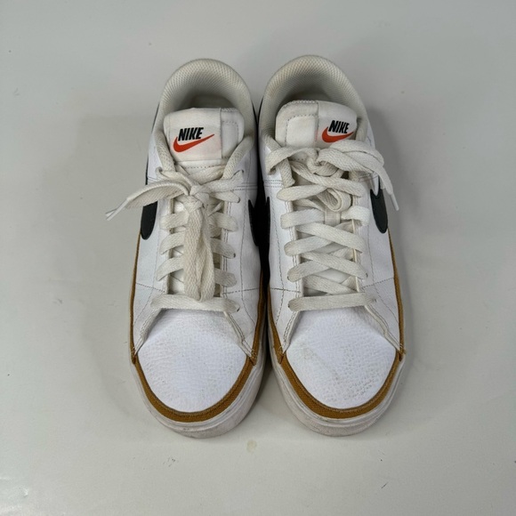 Nike Court Legacy White Desert Ochre Sneakers Size 7.5 - Picture 2 of 8